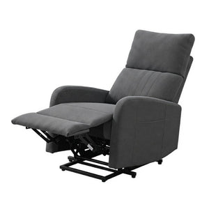 English Elm Power Lift Recliner Chair with Velvet Cushioning and Remote for Senior Living Room Dark Gray W1028P551366