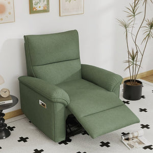 English Elm Wall Hugger Power Recliner Velvet Armchair with USB Charging for Small Spaces W1028S00064