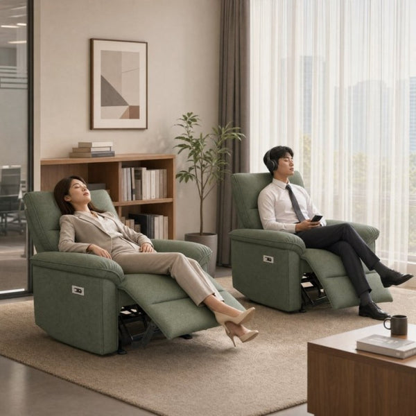 English Elm Wall Hugger Power Recliner Velvet Armchair with USB Charging for Small Spaces W1028S00064
