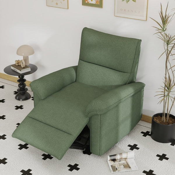 English Elm Wall Hugger Power Recliner Velvet Armchair with USB Charging for Small Spaces W1028S00064