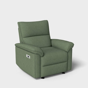 English Elm Wall Hugger Power Recliner Velvet Armchair with USB Charging for Small Spaces W1028S00064