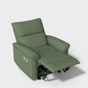 English Elm Wall Hugger Power Recliner Velvet Armchair with USB Charging for Small Spaces W1028S00064