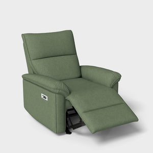 English Elm Wall Hugger Power Recliner Velvet Armchair with USB Charging for Small Spaces W1028S00064
