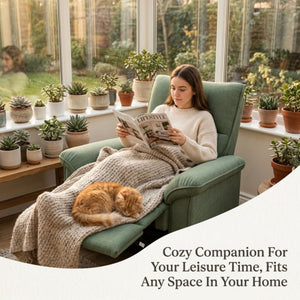 English Elm Wall Hugger Power Recliner Velvet Armchair with USB Charging for Small Spaces W1028S00064