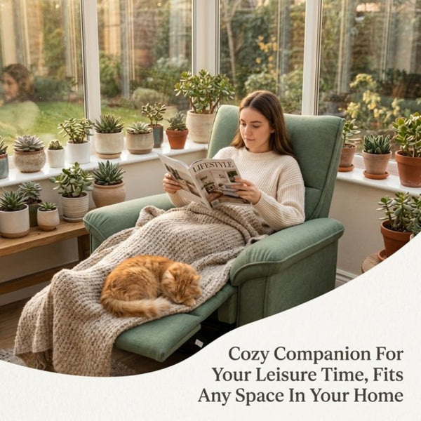 English Elm Wall Hugger Power Recliner Velvet Armchair with USB Charging for Small Spaces W1028S00064