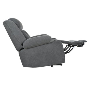 English Elm Power Lift Recliner Velvet Chair with Extended Footrest and Remote for Living Room Dark Gray W1028S00065