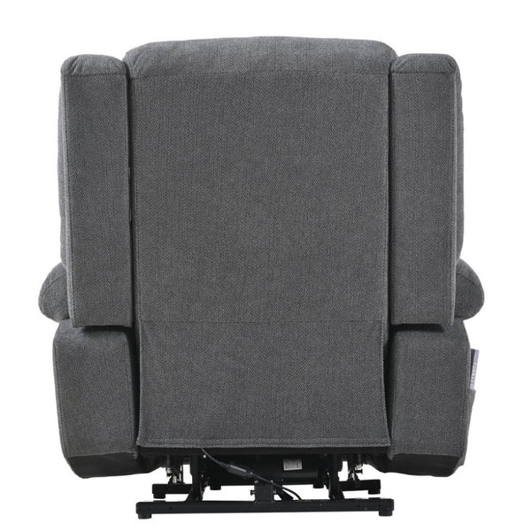 English Elm Power Lift Recliner Velvet Chair with Extended Footrest and Remote for Living Room Dark Gray W1028S00065
