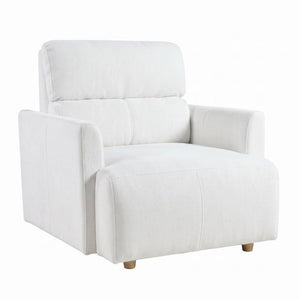 English Elm Oversized Accent Chair with Storage Ottoman Fleece Upholstered Mid-Century Living Room Seat W1028S00068