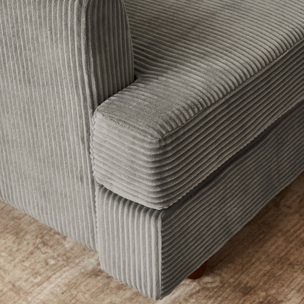 English Elm Modern Corduroy Modular Sectional Sofa Six Seat Sleeper with Free Combination Design Grey W1097S00167