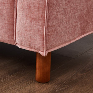 English Elm 108.5" Modular L-shape Sectional Sofa Chenille Upholstered with Detachable Ottoman Pink W1097S00310