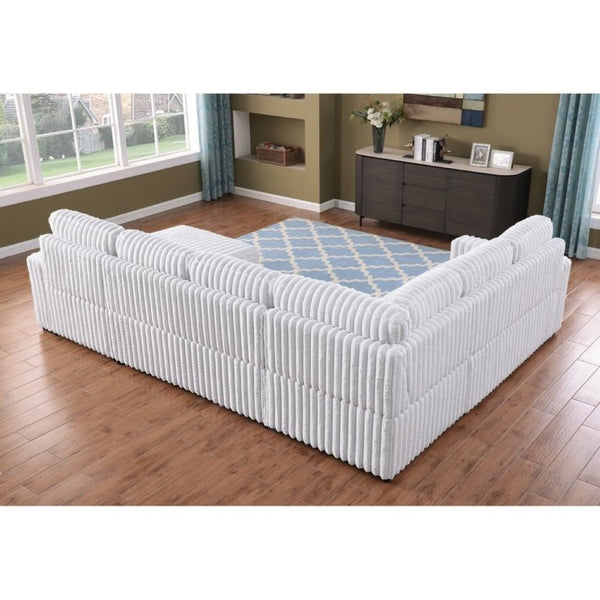 English Elm 6530 L-Shaped Sectional Sleeper Sofa with USB Port Storage Chaise and Cup Holders W1099P369686