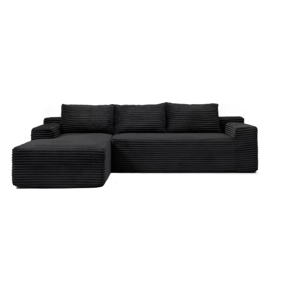 English Elm 97 Inch Modular Cloud Sectional Corduroy Sofa Deep Seat L Shape Living Room Lounge W1117P538483