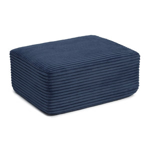English Elm 105 Inch Three Piece Corduroy Sectional with Deep Cushions for Relaxed Living Spaces Blue - A W1117S00498