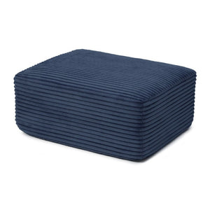 English Elm 105 Inch Three Piece Corduroy Sectional with Deep Cushions for Relaxed Living Spaces Blue - B W1117S00504