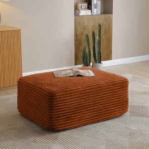 English Elm 105 Inch Modular L Shaped Sectional with Deep Cushions and Corduroy Upholstery Sofa W1117S00505