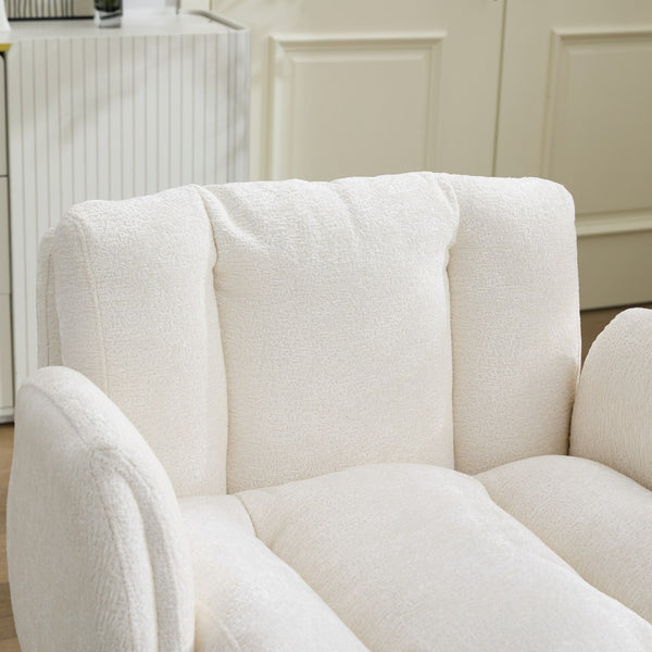 English Elm Modern Chenille Swivel Task Chair with Cushioned Seat and Adjustable Arms for Home Office W1143P453735