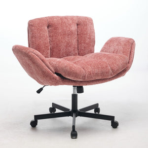 English Elm Modern Chenille Swivel Task Chair with Cushioned Seat for Vanity and Home Office W1143P453736