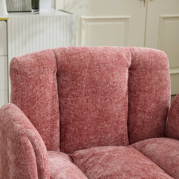 English Elm Modern Chenille Swivel Task Chair with Cushioned Seat for Vanity and Home Office W1143P453736