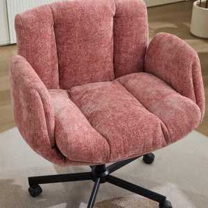 English Elm Modern Chenille Swivel Task Chair with Cushioned Seat for Vanity and Home Office W1143P453736
