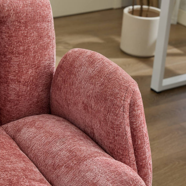 English Elm Modern Chenille Swivel Task Chair with Cushioned Seat for Vanity and Home Office W1143P453736