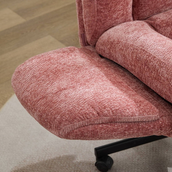 English Elm Modern Chenille Swivel Task Chair with Cushioned Seat for Vanity and Home Office W1143P453736