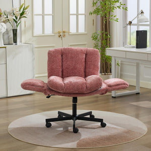 English Elm Modern Chenille Swivel Task Chair with Cushioned Seat for Vanity and Home Office W1143P453736
