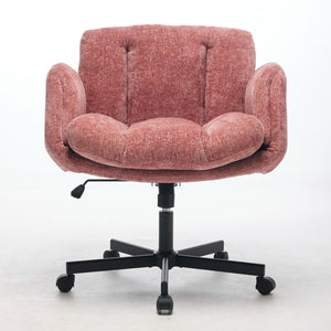 English Elm Modern Chenille Swivel Task Chair with Cushioned Seat for Vanity and Home Office W1143P453736