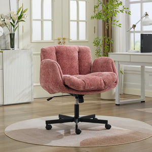 English Elm Modern Chenille Swivel Task Chair with Cushioned Seat for Vanity and Home Office W1143P453736
