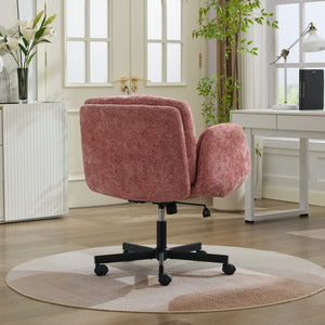 English Elm Modern Chenille Swivel Task Chair with Cushioned Seat for Vanity and Home Office W1143P453736