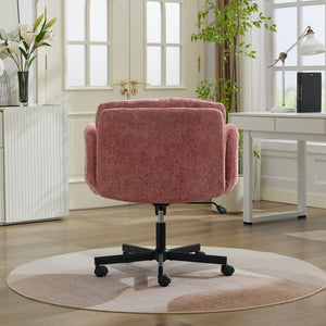 English Elm Modern Chenille Swivel Task Chair with Cushioned Seat for Vanity and Home Office W1143P453736