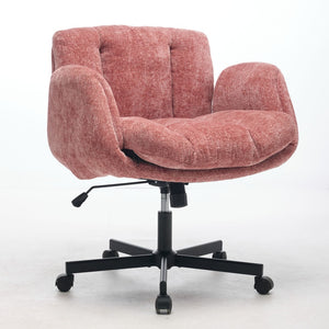 English Elm Modern Chenille Swivel Task Chair with Cushioned Seat for Vanity and Home Office W1143P453736