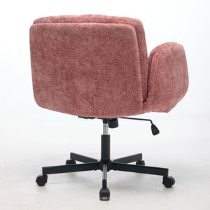 English Elm Modern Chenille Swivel Task Chair with Cushioned Seat for Vanity and Home Office W1143P453736