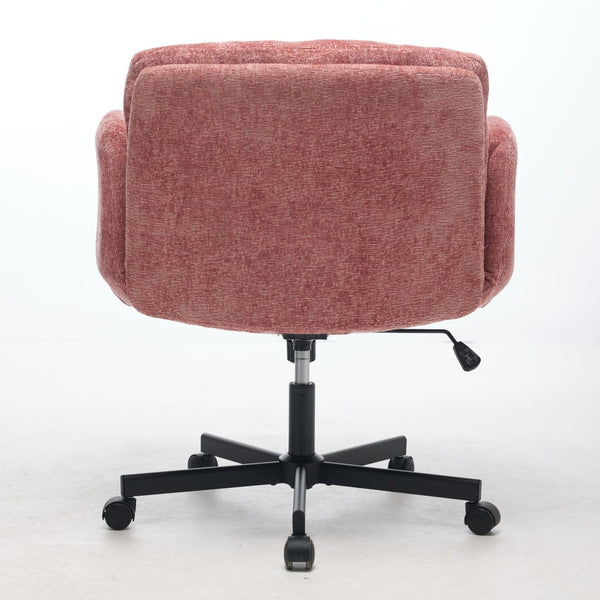 English Elm Modern Chenille Swivel Task Chair with Cushioned Seat for Vanity and Home Office W1143P453736