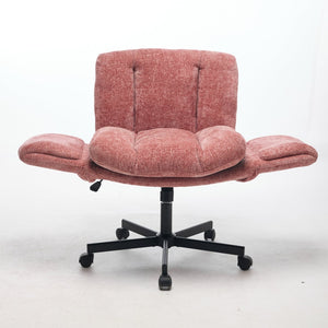 English Elm Modern Chenille Swivel Task Chair with Cushioned Seat for Vanity and Home Office W1143P453736