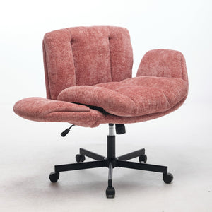 English Elm Modern Chenille Swivel Task Chair with Cushioned Seat for Vanity and Home Office W1143P453736