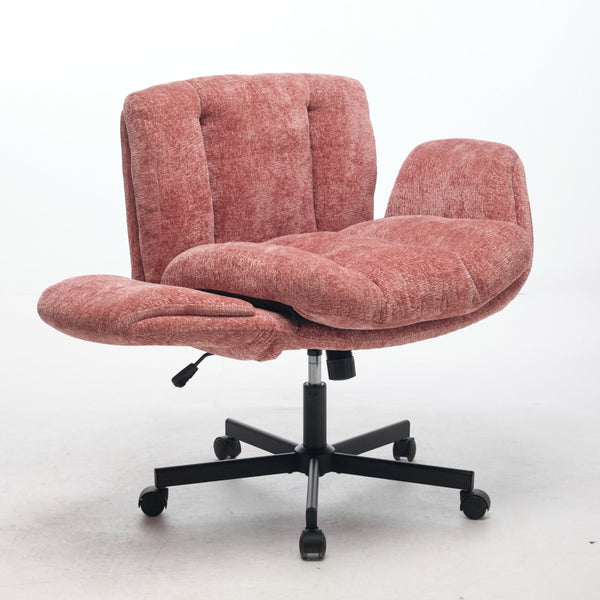 English Elm Modern Chenille Swivel Task Chair with Cushioned Seat for Vanity and Home Office W1143P453736
