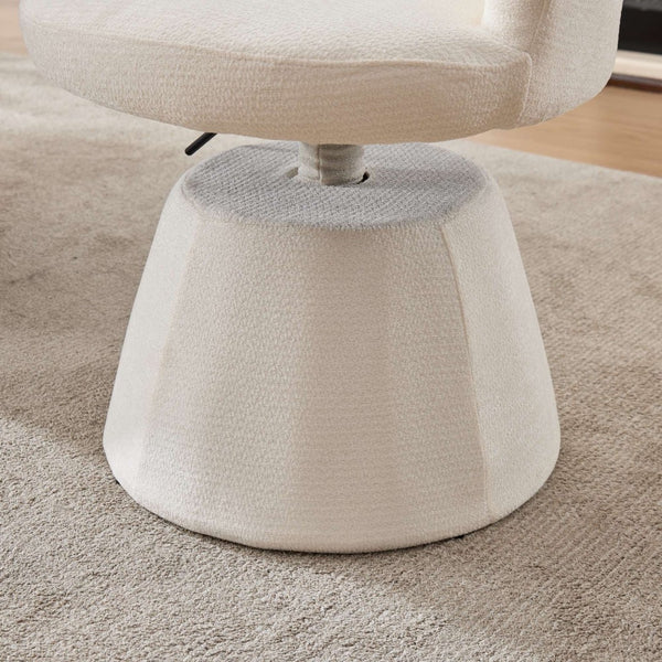 English Elm Adjustable Swivel Barstool Plush Chenille Bucket Seat for Kitchen Island or Vanity W1143P460575