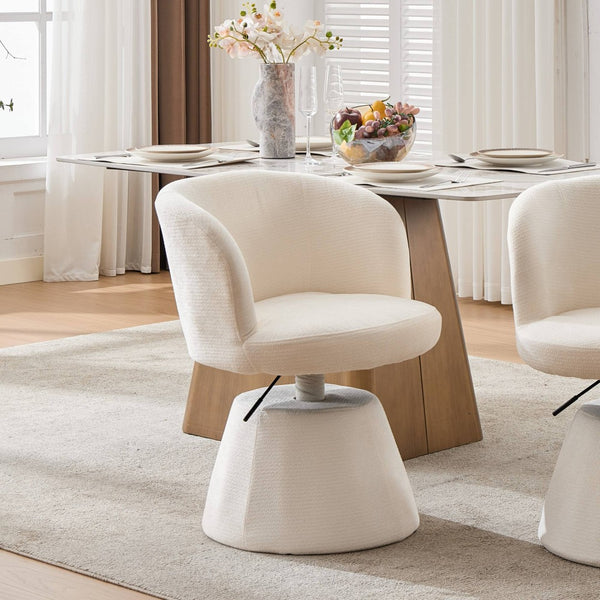 English Elm Adjustable Swivel Barstool Plush Chenille Bucket Seat for Kitchen Island or Vanity W1143P460575