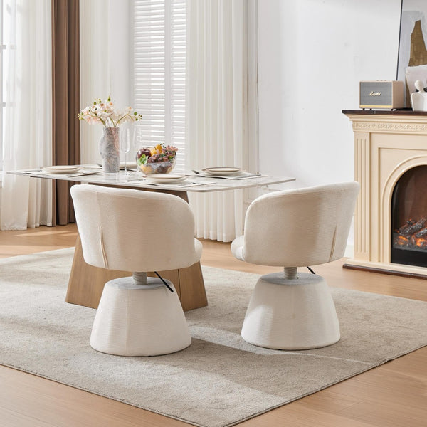 English Elm Adjustable Swivel Barstool Plush Chenille Bucket Seat for Kitchen Island or Vanity W1143P460575