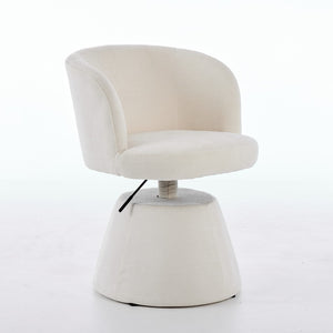 English Elm Adjustable Swivel Barstool Plush Chenille Bucket Seat for Kitchen Island or Vanity W1143P460575