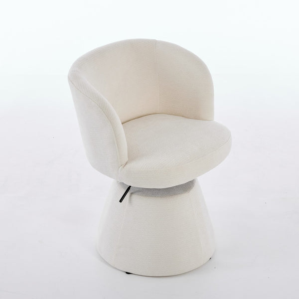 English Elm Adjustable Swivel Barstool Plush Chenille Bucket Seat for Kitchen Island or Vanity W1143P460575
