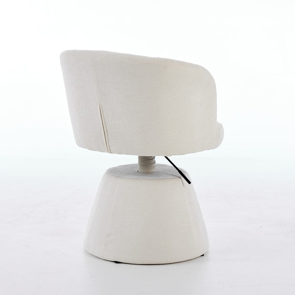 English Elm Adjustable Swivel Barstool Plush Chenille Bucket Seat for Kitchen Island or Vanity W1143P460575