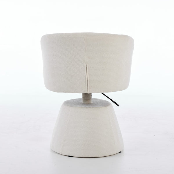 English Elm Adjustable Swivel Barstool Plush Chenille Bucket Seat for Kitchen Island or Vanity W1143P460575