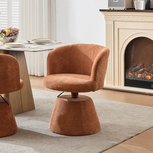 English Elm Adjustable Swivel Barstool Plush Chenille Bucket Seat Gas Lift for Kitchen or Vanity W1143P460576