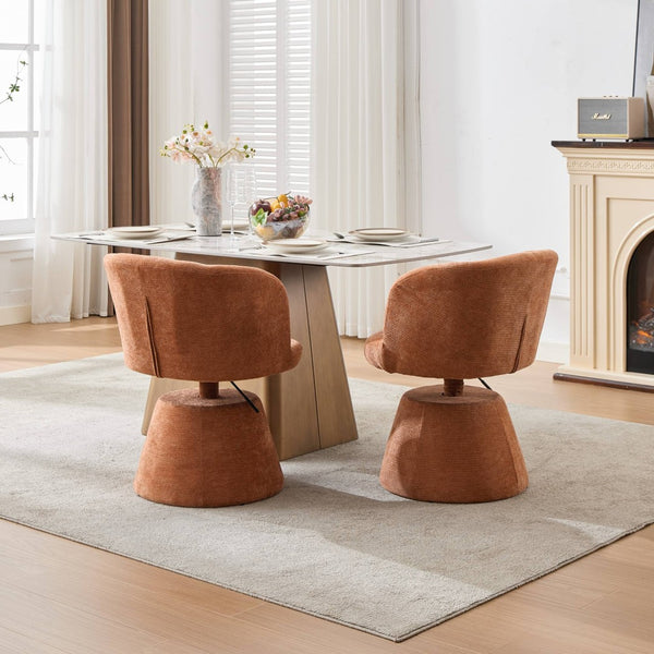 English Elm Adjustable Swivel Barstool Plush Chenille Bucket Seat Gas Lift for Kitchen or Vanity W1143P460576