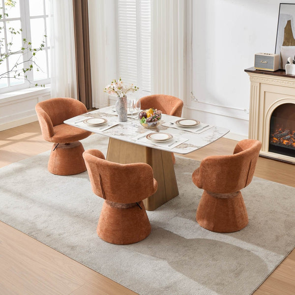 English Elm Adjustable Swivel Barstool Plush Chenille Bucket Seat Gas Lift for Kitchen or Vanity W1143P460576