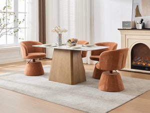 English Elm Adjustable Swivel Barstool Plush Chenille Bucket Seat Gas Lift for Kitchen or Vanity W1143P460576