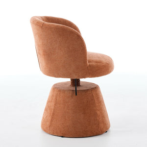 English Elm Adjustable Swivel Barstool Plush Chenille Bucket Seat Gas Lift for Kitchen or Vanity W1143P460576