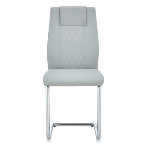 English Elm Equipped with PU Leather Foam Seats Six Contemporary Dining Chairs on Slim Metal Legs W1151102507