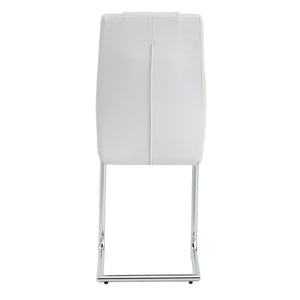 English Elm Modern Faux Leather Dining Chairs with Cushioned Seats and Sleek Metal Legs Set of 4 W115168230